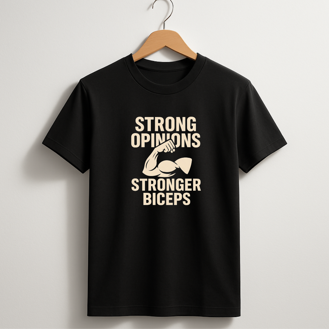 Strong Opinions Stronger Biceps T-Shirt
