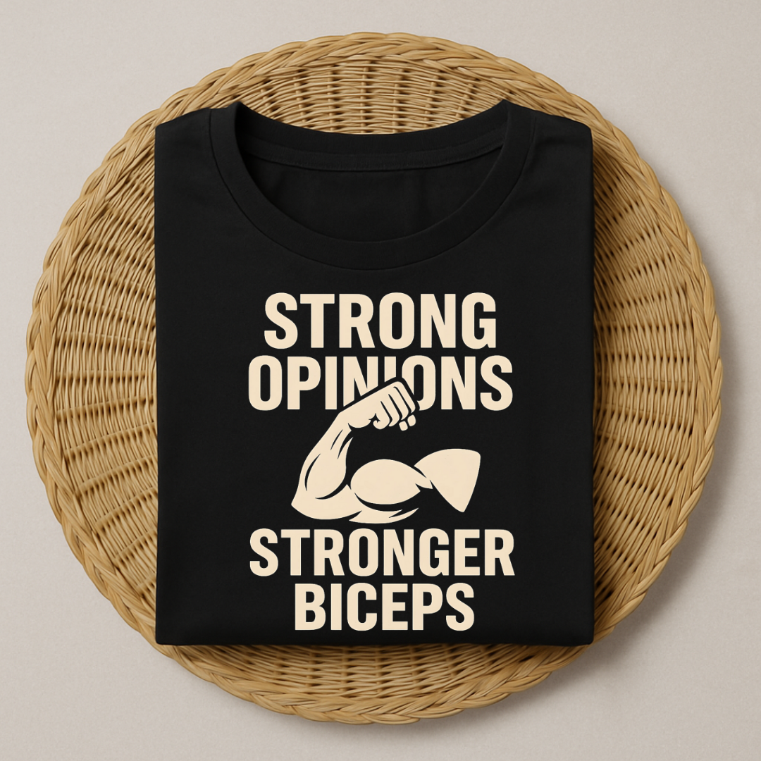 Strong Opinions Stronger Biceps T-Shirt