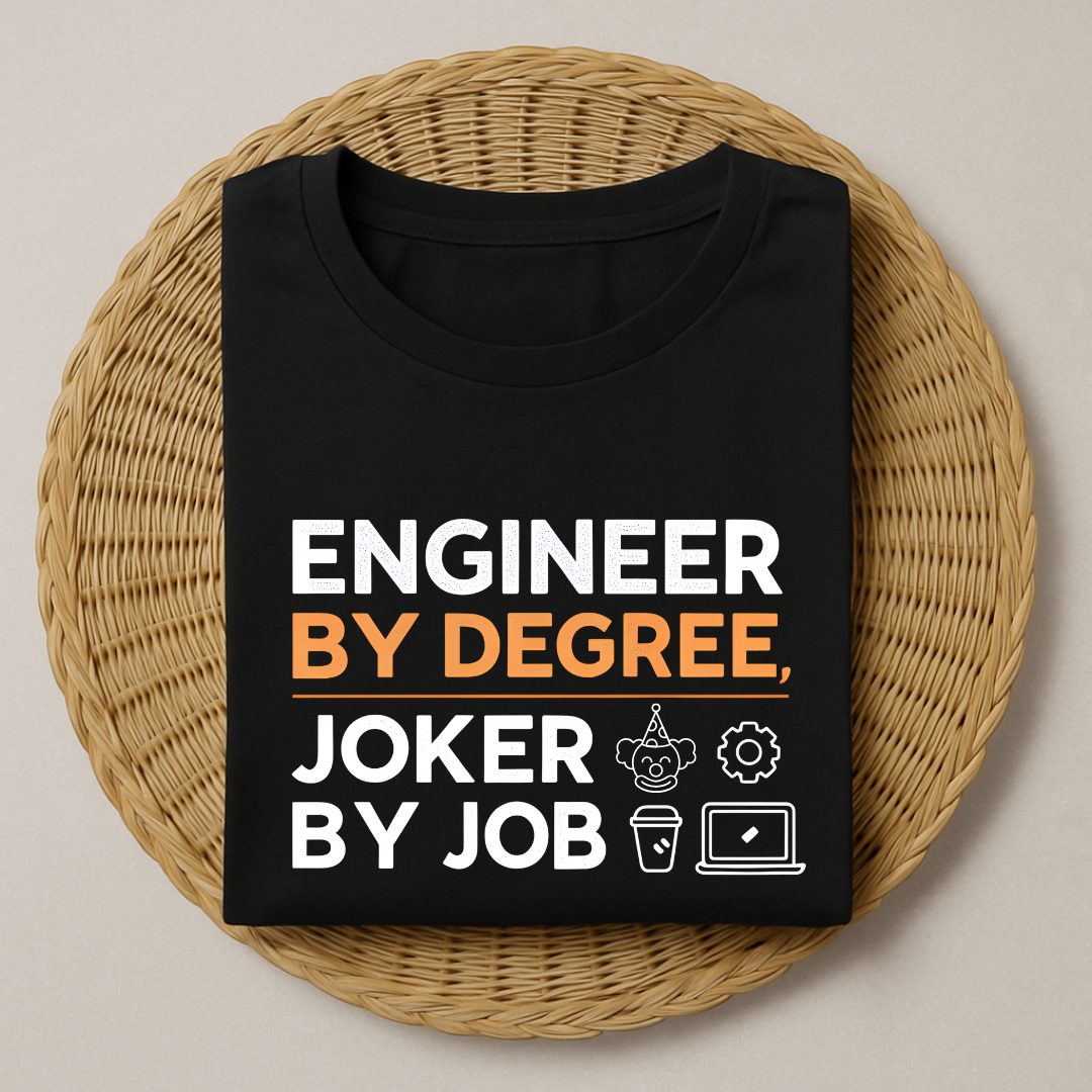 Engineer By Degree Joker by Job T-Shirt